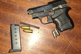 File image of a pistol recovered by the police.